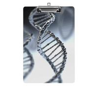 Acrylic Clipboards for Outdoor Office, 8.5x12.5 Stardard Letter A4 Size Clipboard for Social Worker, Nurse, Office Supplies, DNA Chain Photo Clip Boards with Low Profile Clip