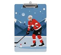 Acrylic Clipboards for Outdoor Office, 8.5x12.5 Stardard Letter A4 Size Clipboard for Social Worker, Nurse, Office Supplies, Ice Hockey Player Clip Boards with Low Profile Clip