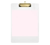 Acrylic Clipboards Lavender Blush Writing Clipboard Paperboard Chic Design Clipboard for Nurses, Lawyers, Doctor Offices, Low Profile Gold Clip Retractable Hanging Tab, 12.5" x 9" 12.5 x 9 Inches