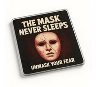 Acrylic Coaster Gift - Eerie Veil Design Vintage Horror Style Home Decor Present with Unique Cinematic Flair