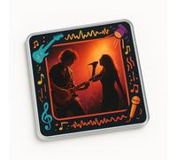 Acrylic Coaster Gift Featuring Personal Music Memory - Vibrant Echo Concert Decor for Music Enthusiast Home Delight