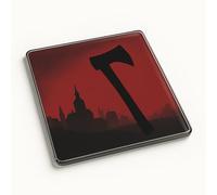 Acrylic Coaster Gift - Minimalist Crime and Punishment Design for Book Lovers - Dark Vector Style Home Decor