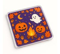 Acrylic Coaster Gift - Playful Cartoon Design Autumn Whimsy Nights for Halloween Festive Decor
