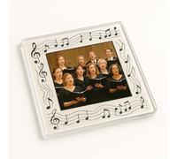 Acrylic Coaster Gift with Custom Musical Photo Design - Harmonic Echoes Choir Celebration Decor for Music Lovers