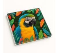 Acrylic Coaster Gift with Custom Parrot Photo - Tropical Feathers Keepsake for Nature Lovers - Celebrate Cherished Memories