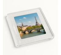 Acrylic Coaster Gift with Customizable Travel Photo Frame - Wanderlust Frame Adventure Decor for World Traveler