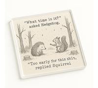 Acrylic Coaster Gift with Whimsical Forest Design - Charming Office Desk Decor for Secret Santa or Colleague Surprise
