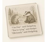 Acrylic Coaster Gift with Whimsical Forest Design - Rustic Woodland Decor for Secret Santa, Friend or Colleague Gift