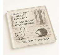 Acrylic Coaster Gift with Whimsical Forest Design - Thoughtful Secret Santa Present for Friends & Colleagues