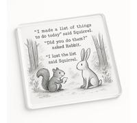 Acrylic Coaster with Whimsical Forest Scene - Charming Forest Bant Gift for Secret Santa, Friend or Colleague