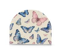 Acrylic Cocktail Napkin Holder 2 Pack 4mm Thick Acrylic One-Piecing Molding Luncheon & Cocktail Napkin Holder Countertop & Coffee Table Sturdy & durables Beige Background Blue Blush Butterfly