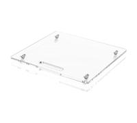 Acrylic Coffee Maker Slider Tray - Clear, 14x13 Inch Roller Board, Rubber Wheels Attached, Smooth Glide Movement, Scratch-Proof, Weight Capacity 50 Lbs | Counter, Brewing Station, Cafe, Bar, H