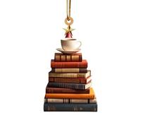 Acrylic Coffee Mug for Book Lovers - Decorative Reading Cup, Durable Design for Home, Office Use - Librarian, Student Christmas