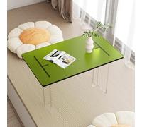 Acrylic Coffee Table for Small Living Rooms, Space-Saving Clear Modern Design with Storage Shelf
