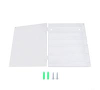 Acrylic Coin Display Cabinet with Door Closure and Removable Divider for Coins Commemorative Items and Badge Collections (White bottom)