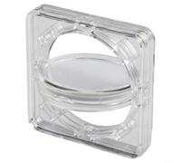 Acrylic Coin Display Case for Collectible Medals 4cm - Transparent Floating Frame Holder for Challenge Coins UK Sizes(Rotating box)