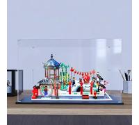 Acrylic Collectibles Display Box, Compatible with Lego 80107 New Year Lantern Festival Display Box, Block Model Transparent Dustproof Storage Box (Display Box Only) (2mm)