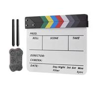Acrylic Colorful Clapperboard Clapper Board Dry Erases Director Cut Movie Film Action Clap Handmade Cut