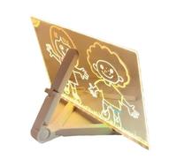 Acrylic Colorful LED Writing Board Erasable Decorative Message Rewritable Night Light Kids Drawing(M)