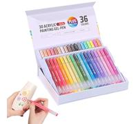 Acrylic Coloring Pen - 1.0mm Thin Tip,Acrylic Paints For Painting | For Paper Stone Glass Fabric Coloring Drawing Diaries DIY