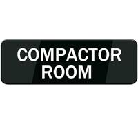Acrylic Compactor Room Sign, for Homes, Offices & Apartment Buildings, Self-Adhesive Front Door_Wall Decal, 3x9 inch.