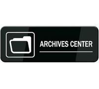 Acrylic Company Studio_Archives Center Sign, Self-Adhesive for Office_Business, Easy to Apply, 3x9 inch.