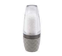 Cole & Mason Precision+ Stemless City Concrete Clear Salt Mill with Gunmetal Band