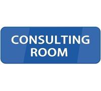 Acrylic Consulting Room Sign - with Symbols Self-Adhesive Acrylic Sign for Restaurant Consultation Areas, Beauty Salon Counters, and Hotel Meeting Rooms, 3x9 Inch.