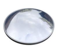 Acrylic Convex Security Mirror, 1.1in High Aluminum Frame, Wide Angle View for Traffic, Blind Spots, Garage, Offices, Warehouses, Corners