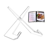 Acrylic Cookbook Stand Transparent Recipe Book Holder Multi-Functional Kitchen Counter Bookstand Adjustable Width Cookbook Display Stand for Kitchen Decor Storage Rack