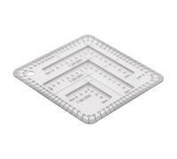 Acrylic Coordinate Ruler with 7 cm Map Scale and Protractor for Construction Engineering, Surveying, and Geographical Measurement