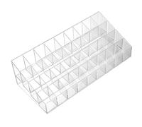 Acrylic Cosmetic Rack - Lipstick Tube Stand, Gloss Tray | Multi Slot Makeup Container, Transparent Storage Display Lip Accessory Holder for Bathroom, Counter, Daily, Glam, S