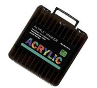 Acrylic Creative Paint/Pens, No-Sleed Ink Writes on Most Surfaces, Brush Tip, Fade Resistant Art Supplies for Children's Art Education Professional Illustration