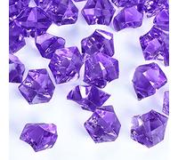 Acrylic Crushed Ice Rocks, Babenest 150 PCS Fake Crystals Plastic Ice Cubes Diamonds Gems for Vase Fillers, Home Decoration, Table Scatter, Event, Wedding, Arts & Crafts (Purple)