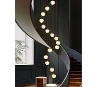 Acrylic Crystal Ball Chandelier, Modern Minimalist Pendant Light for High Ceilings, Creative Hollow Design for Living Room, Staircase, Hotel, Duplex