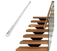 Acrylic Crystal il Kit, 4.3ft Stair Grab Bar with Metal Brackets, 200KG Load Capacity for Hallway, Porch, Attic - Durable Clear Banister Railing