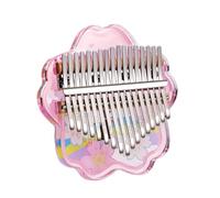 Acrylic Crystal Kalimba Thumb Piano with Sheet Music Tune Hammer, Metal Piano Keys Finger Piano for Party Performances, Family Gatherings(17 keys,Pink)
