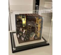 Acrylic Cubes Clear Boxes for Display, Action Figures Toys Organizer Bins Dust Cover with Base, Stackable Acrylic Display Case Alternative Glass Case(55x55x55cm(22x22x22in))