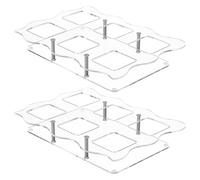 Acrylic Cupcake Stand - Acrylic Dessert Stands, Clear Cupcake Stand, Dessert Food Serving Risers, Cake Platter Organizer Decorative For Birthday Wedding Baby Shower Bedroom Perfumes Figurines