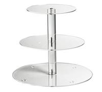 Acrylic Cupcake Stand, Clear Dessert Display Hoder Stand With Base for Wedding, Party, Baby Shower, Get-together, 3 Tier Round, Transparent