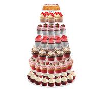 Acrylic Cupcake Tower, 7-Tier Round Cake Stand for 100 Cupcakes, Dessert Display for Parties & Weddings
