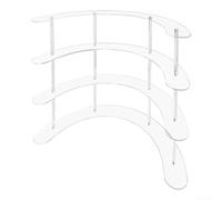Acrylic Curved Display Stand,Clear Figure Organizer Shelf,3-Tier or 4-Tier Options,Transparent Toy Rack for Collectibles,Models,Desktop or Cabinet Use(4th floor)