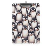 Acrylic Cute Baby Penguins Sketch Clipboard Clipboards with Low Profile Metal Clip Not Easy to Fall Off Clip Board Cute Clip Boards for Office & Professionals 8.5x12.5