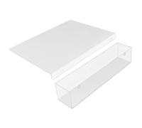 Acrylic Cutting Board, 17x13in Non-Slip Clear Cutting Board with Counter Lip & Waste Container Kitchen Essentials for Countertop Meat Fruit Bread More