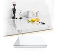 Acrylic Cutting Board, Chopping Board Glass Kitchen Board Transparent, Kitchen Cutting Board Desktop Cutter with Stop Edge, Slip-Resistant (Transparent, 40X30cm)