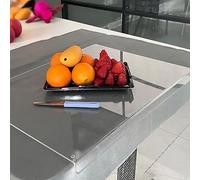 Acrylic Cutting Board Clear Chopping Board with Lip Edge 40x45cm Non-Slip Acrylic Cutting Board with 4 Silicone Pads Chopping Board Mat Counter Top Protector for Kitchen Countertop