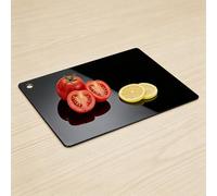 Acrylic Cutting Board for Kitchen, 14x10 Inch Black Cutting Boards with Hanging Hole, Non Slip Acrylic Cutting Board for Cooking, Countertop Protector & Serving