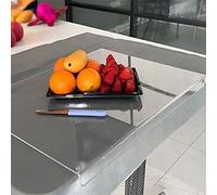 Acrylic Cutting Board for Kitchen Counter, Transparent Cutting Board with Lip Edge, 40x45cm Reusable Rectangle Chopping Board,Non Slip Clear Countertop Protector Board for Kitchen Countertop