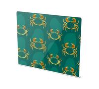 Acrylic Cutting Board Non-Slip Clear Cutting Boards For Kitchen Counter Home Decor Oval Crab Mars Emerald Green