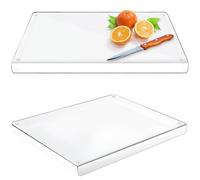 Acrylic Cutting Board with Counter Lip in Small, Large and XL, Clear Cutting Board with Lip for Countertop, Counter Protectors for Kitchen